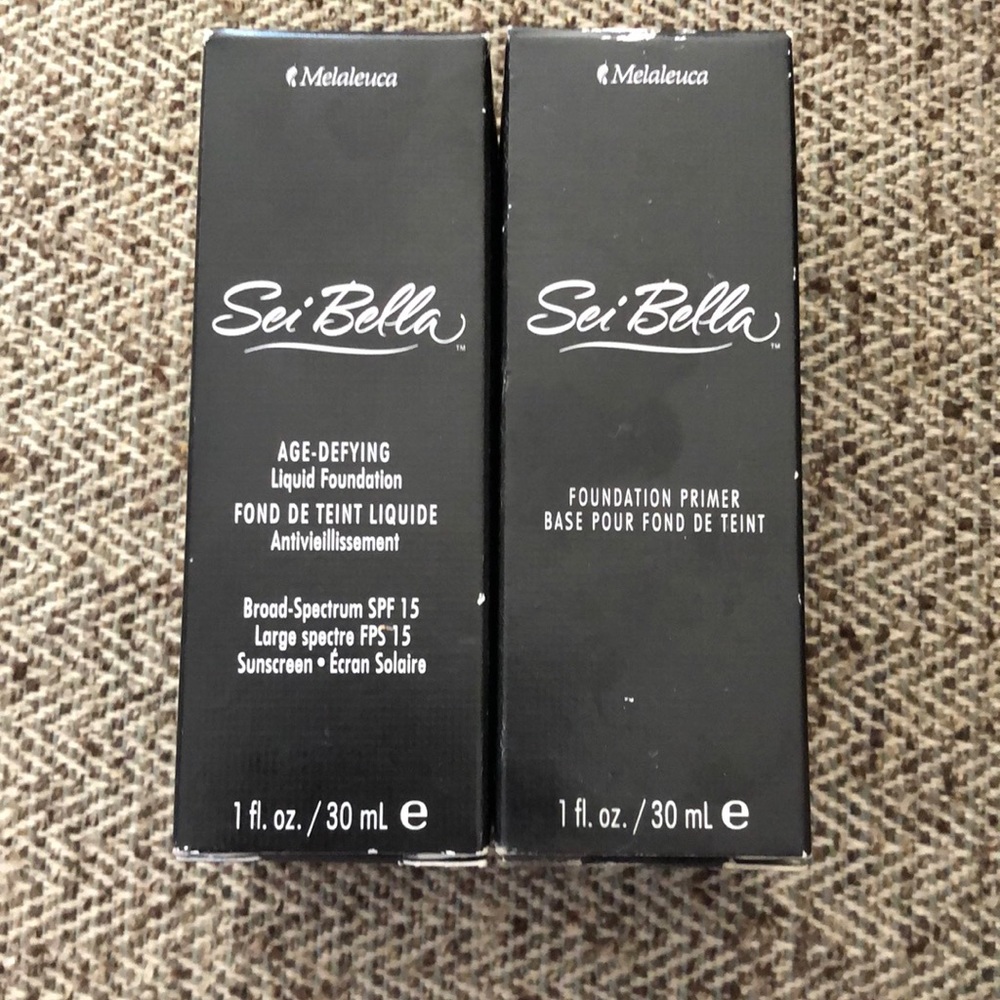 NEW Melaleuca Sei Bella Foundation Primer & Age Defying Liquid Foundation Beige